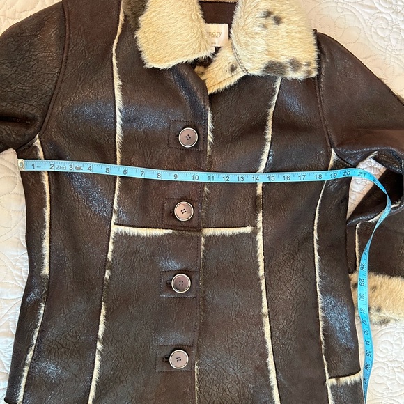 Women’s Brown Faux Cowhide Coat - Picture 10 of 11